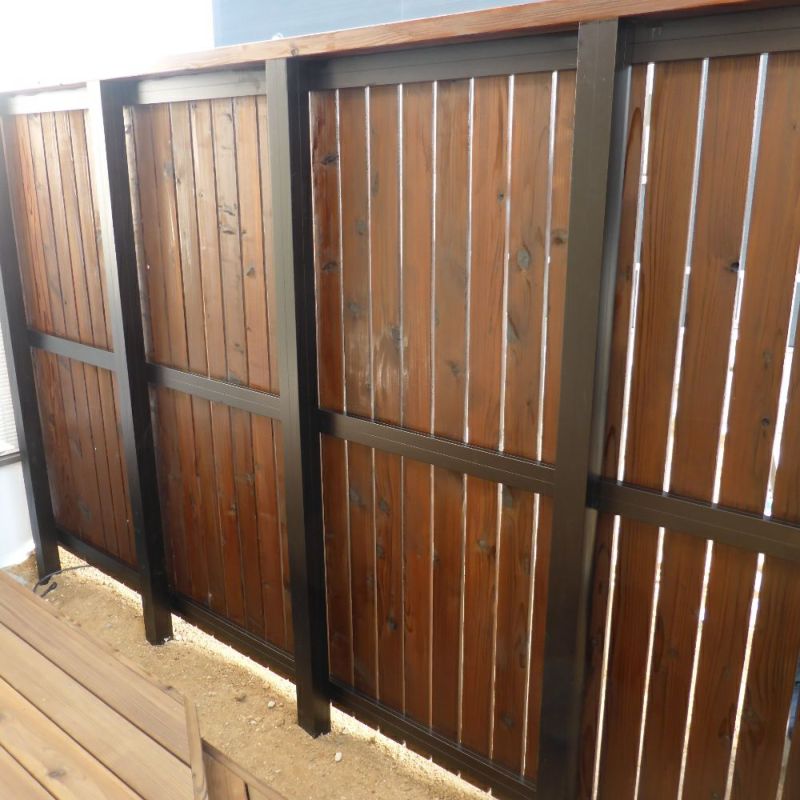 40×55角】アルミ支柱材 t1.5㎜ L=～3000㎜ | ウッドデッキ材
