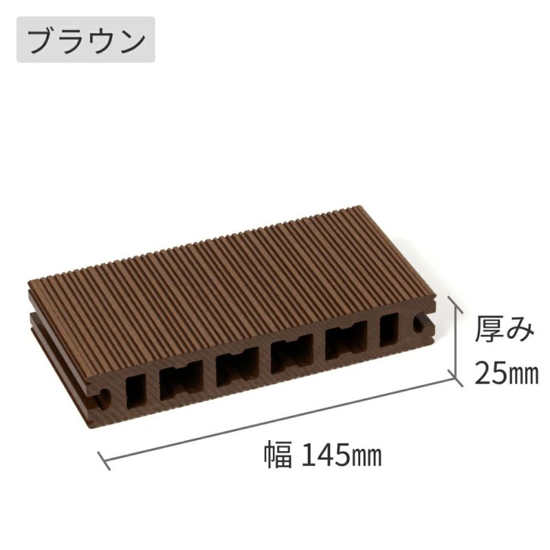 ハンディウッド_ランダムリブデッキ材25-145開 L=3000 | ウッドデッキ